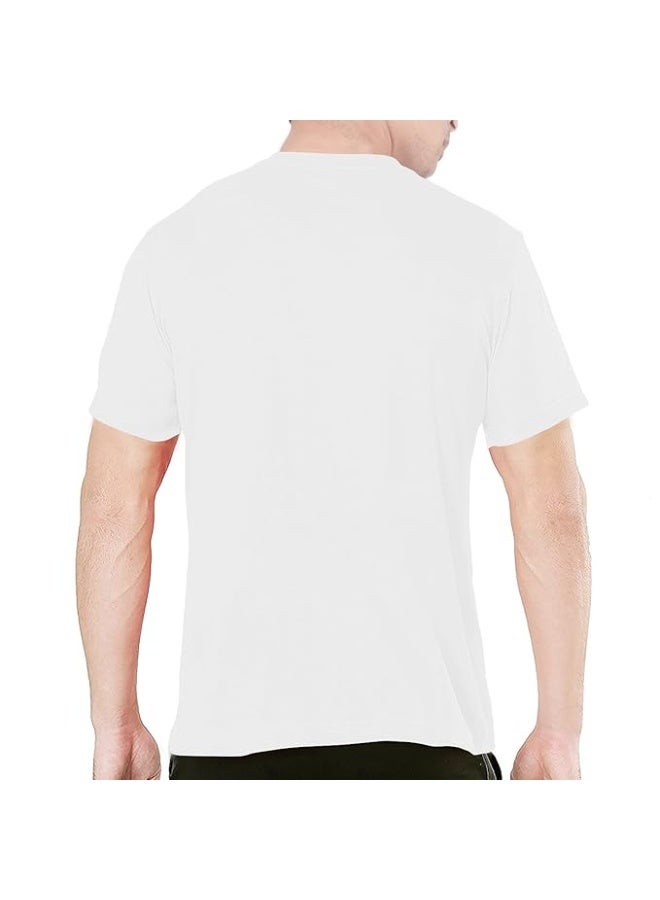 OPLU Store Men's Regular Fit Cotton Engineer Graphic T-Shirt, White, XL - Image 3