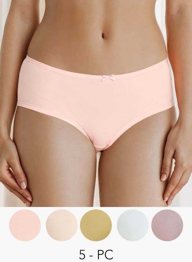 أدريا Set of 5 - Bow Accent Briefs