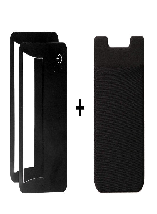 Omeet 2 Packs - Portable Card Sized Magnifiers Built-in LED Can Stick on Smart Phone Father's Mother's Gifts - Black - Image 5