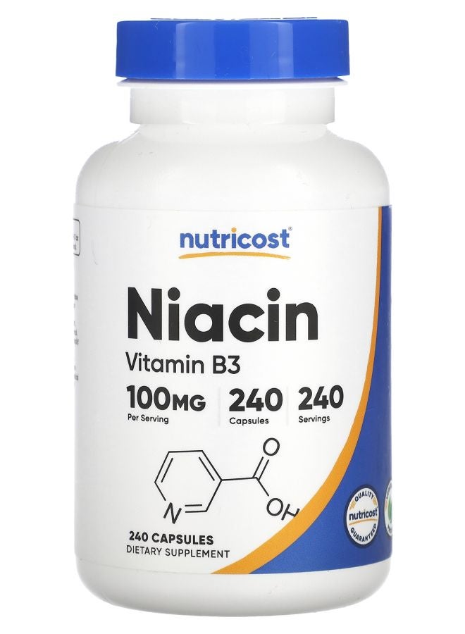 Nutricost Niacin 100 mg 240 Capsules
