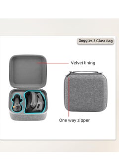 إكسفور حقيبة حمل لملحقات DJI Avata 2، حقيبة سفر محمولة صلبة لنظارات DJI Goggles 3 ووحدة التحكم RC Motion 3، حقيبة تخزين واقية لسهولة النقل  - Image 2