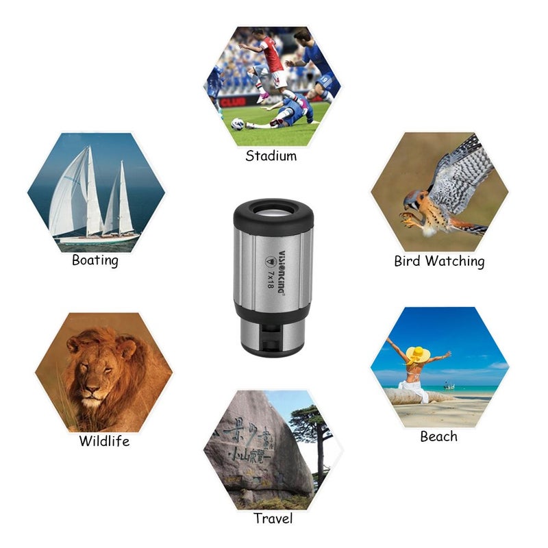 Visionking Compact Monocular Telescope Pocket Scope Ultra-Light 18 Monocular - Image 2