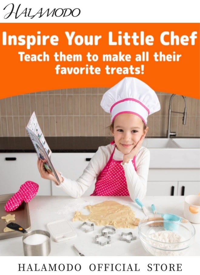 HALAMODO - Kids Cooking and Baking Chef Set Complete Cooking Sets Toddler Dress Up and Pretend Play Dress Up Clothes Kids Kitchen Toys for Girls 3-5 Years Old - Image 1