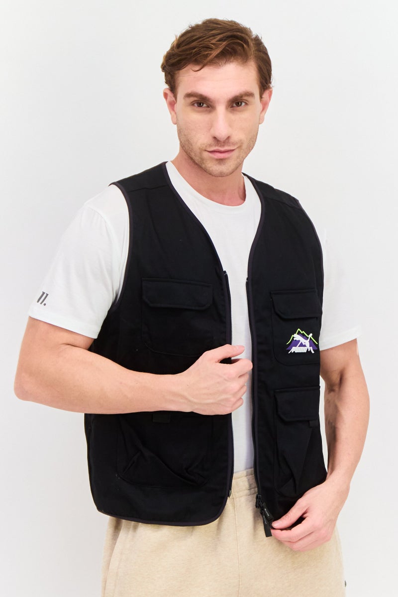 PUMA Men Sportswear Fit Sleeveless Outdoor Vest, Black - Image 1
