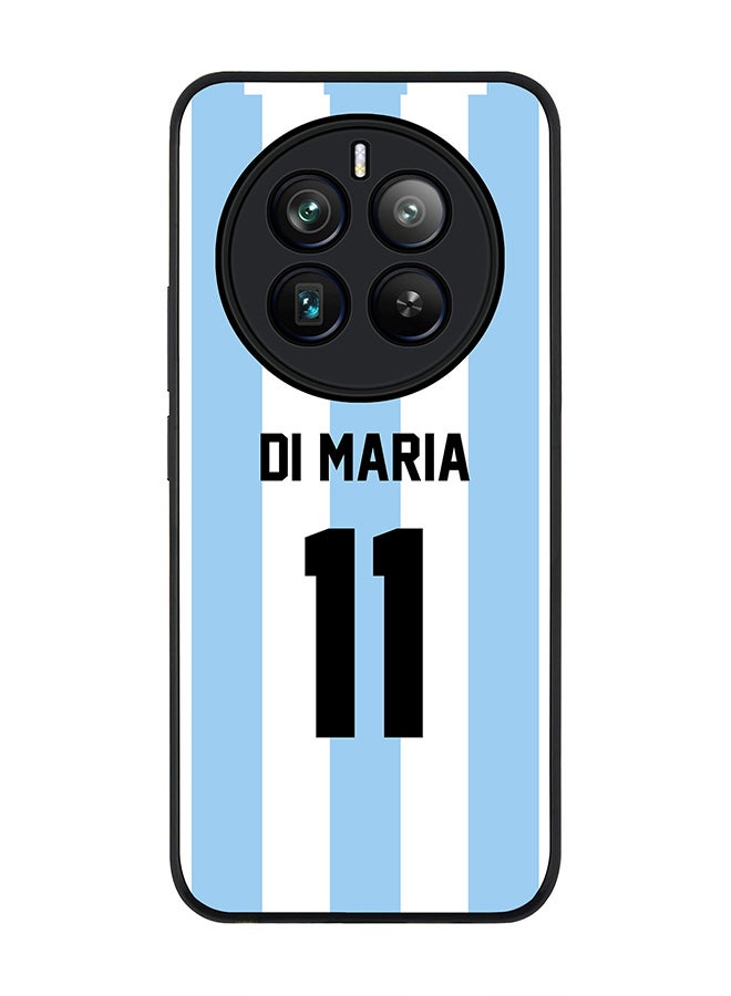 Stylizedd Rugged Black edge case for Realme 12 Pro / Realme 12 Pro Plus 5G, Slim fit Flexible Cover-Football Team-Argentina, Player Name-Di Maria - Image 1