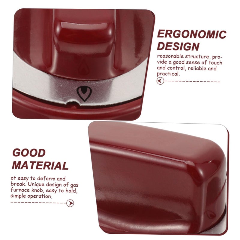 Red High Temperature Resistant Ergonomic Gas Stove Knob Replacement for Home Commercial Kitchen Cooker Control - Image 4