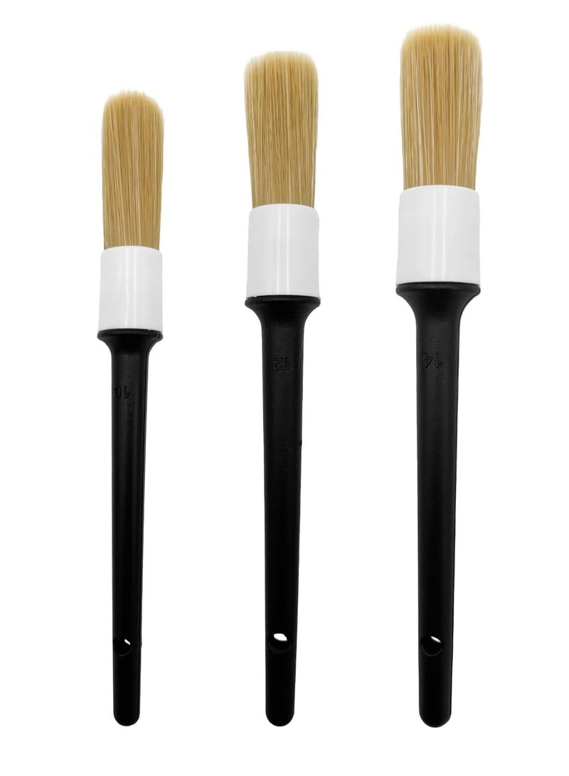 Loquat 3PCS Car Auto Detailing Brush Set，Car Cleaner Brush Set for Interior Exterior, Wheels, Tires，Seats - Image 1