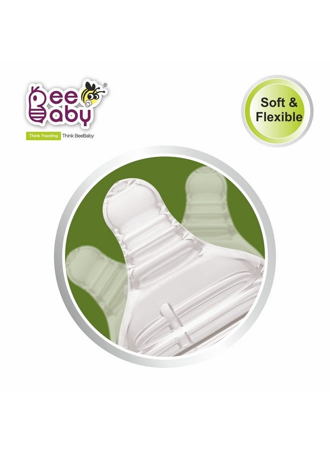 Beebaby Ease Anti-Colic Silicone Nipple/Teat With Carry Case For Wide Neck Baby Feeding Bottle. Slow Flow. (S Hole) (Pack Of 2) 0M+ | 100% Bpa Free | Easy To Latch. - Image 3