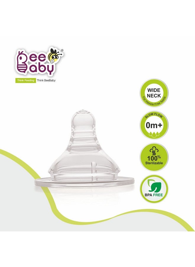 Beebaby Ease Anti-Colic Silicone Nipple/Teat With Carry Case For Wide Neck Baby Feeding Bottle. Slow Flow. (S Hole) (Pack Of 2) 0M+ | 100% Bpa Free | Easy To Latch. - Image 4