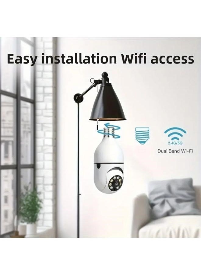 ELTRAZONE - (Pack of 4) 1080P Wireless Light Bulb Camera Dome Security System | 360° View WiFi Surveillance Cameras with Night Vision, Motion Detection & Alarm | Screw-In Light Socket Installation | Home Indoor Outdoor Monitoring Smart Security Cameras - Image 1