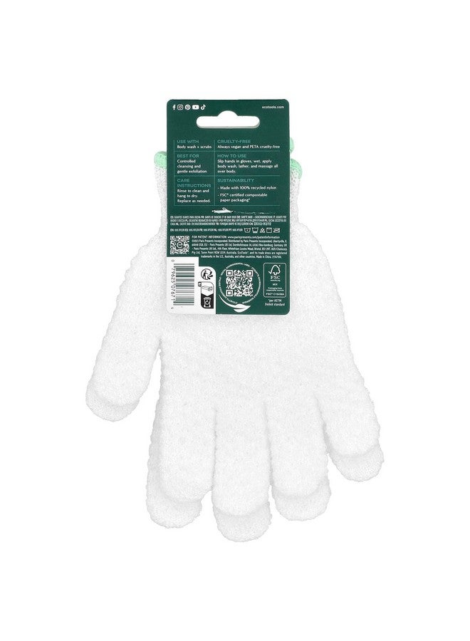 Ecotools Gentle Bath + Shower Gloves Exfoliating Gloves Remove Dead Skin & Cleanse The Whole Body Bath Gloves Infused With Avocado Oil To Scrub & Hydrate Cruelty Free 1 Pair (2 Gloves) - Image 2