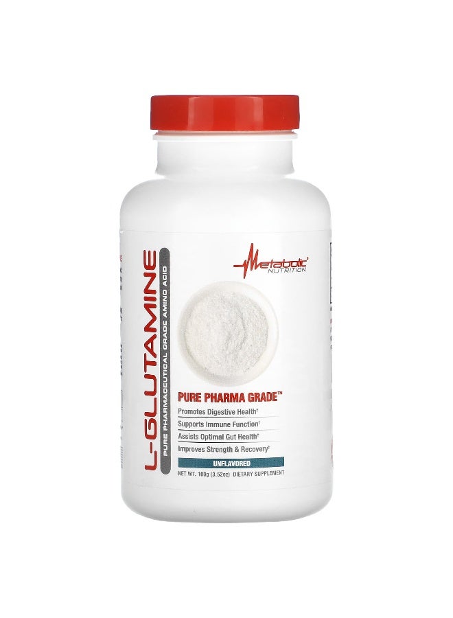 Metabolic Nutrition Metabolic Nutrition, L-Glutamine, Unflavored, 3.52 oz (100 g)  - Image 1