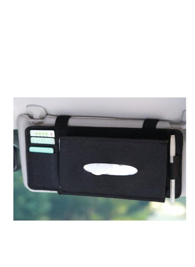 Cool Baby Style COOLBABY Car Sun Visor Storage Bag Wool Felt Hanging Storage (Black)  - Image 2