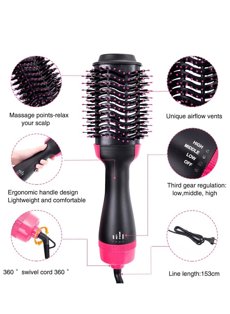 فرشاة مجفف الشعر اثنين في واحد سلبي بخطوة واحدة مجفف شعر ومنفاخ مكثف مضاد للكهرباء الساكنة مصفف شعر فرشاة فرد الشعر - Image 4