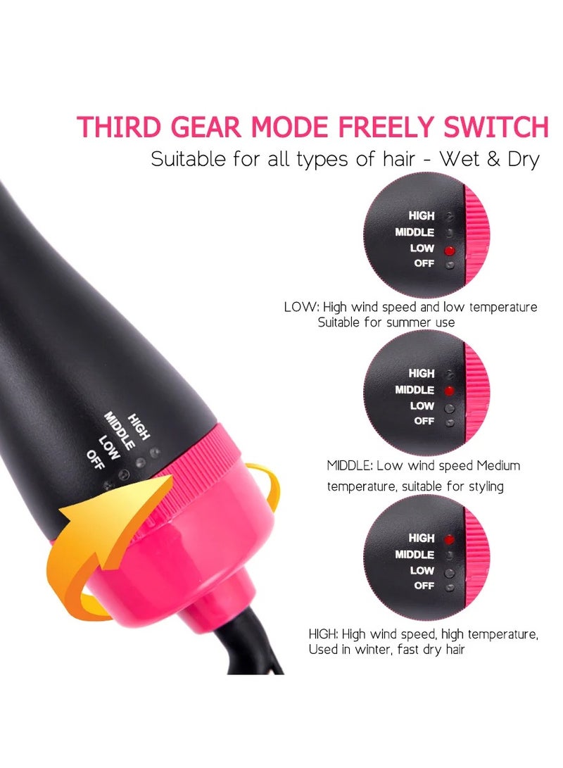 فرشاة مجفف الشعر اثنين في واحد سلبي بخطوة واحدة مجفف شعر ومنفاخ مكثف مضاد للكهرباء الساكنة مصفف شعر فرشاة فرد الشعر - Image 5