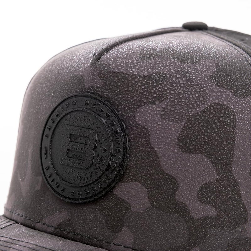BRIMZ Outdoor Performance Hat - Breathable Sweat Resistant Fitness Hats - Best for Golf, Running, Workouts, Fishing, Exercise - Moisture-Wicking 5-Panel Baseball Cap Snapback (Dark Camo) - Image 2