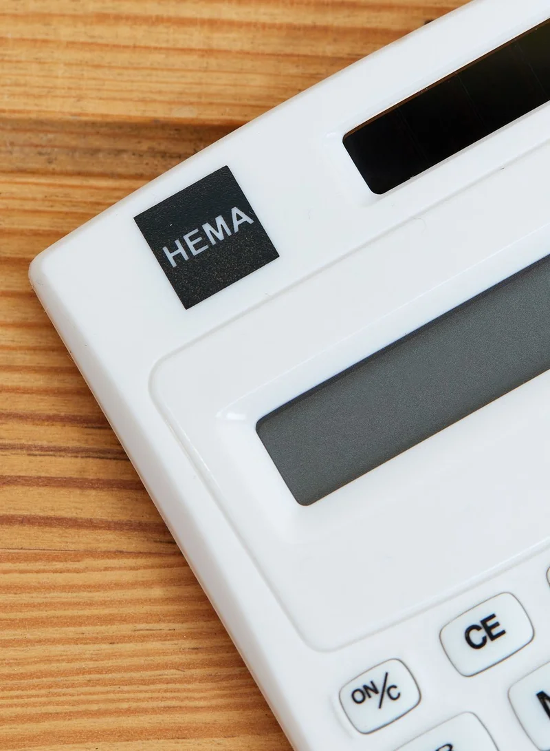 Hema White Pocket Calculator