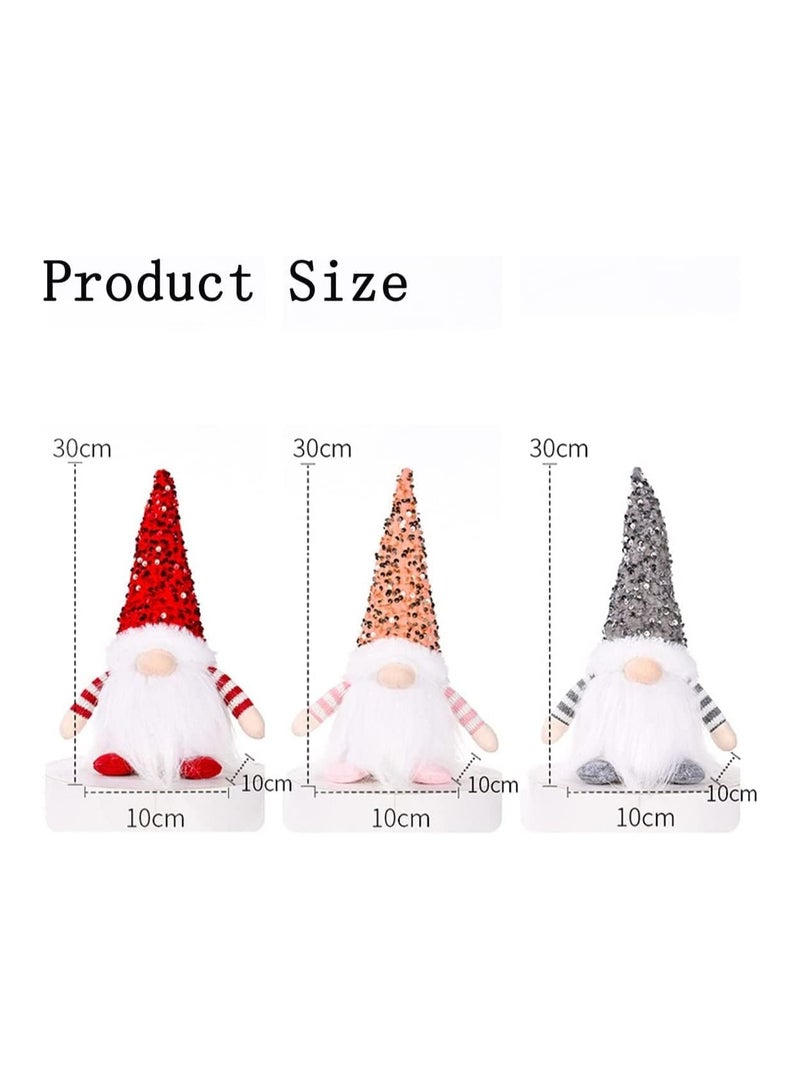 3 Piece LED Rudolph Doll Lamp Luminous Faceless Doll Ornament Christmas - Image 3