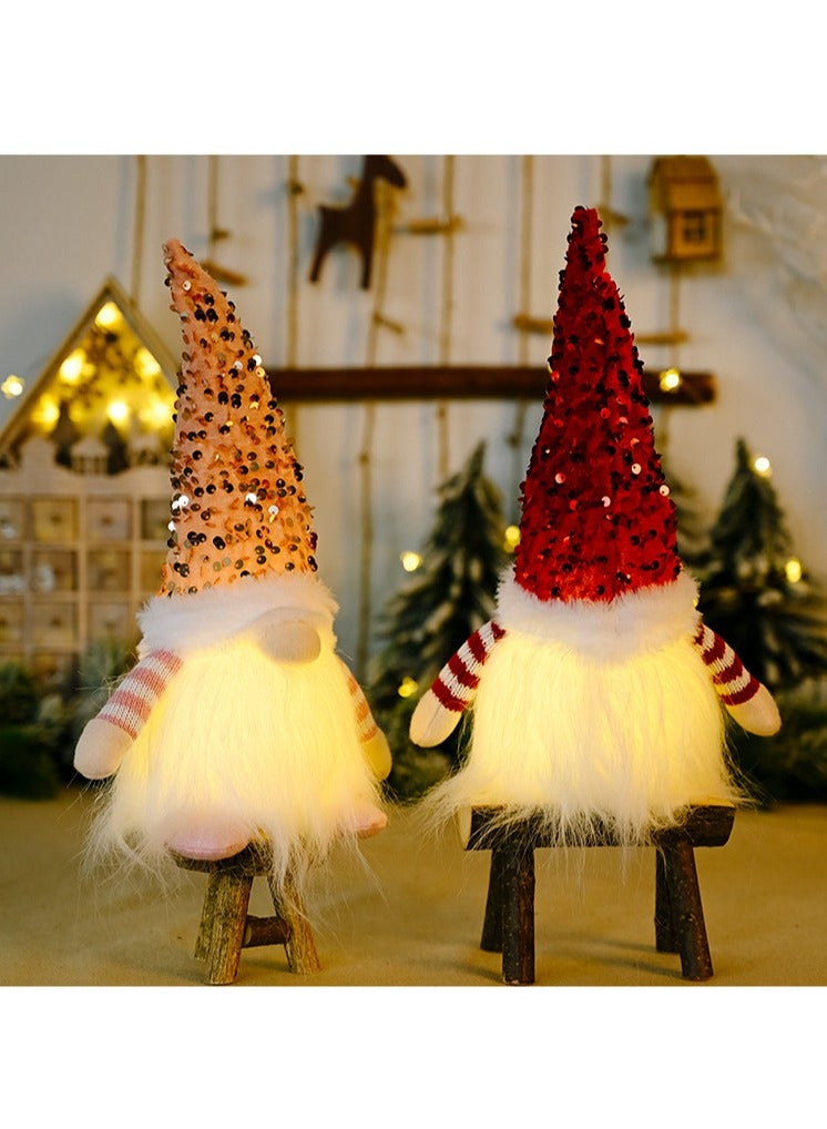 3 Piece LED Rudolph Doll Lamp Luminous Faceless Doll Ornament Christmas - Image 4