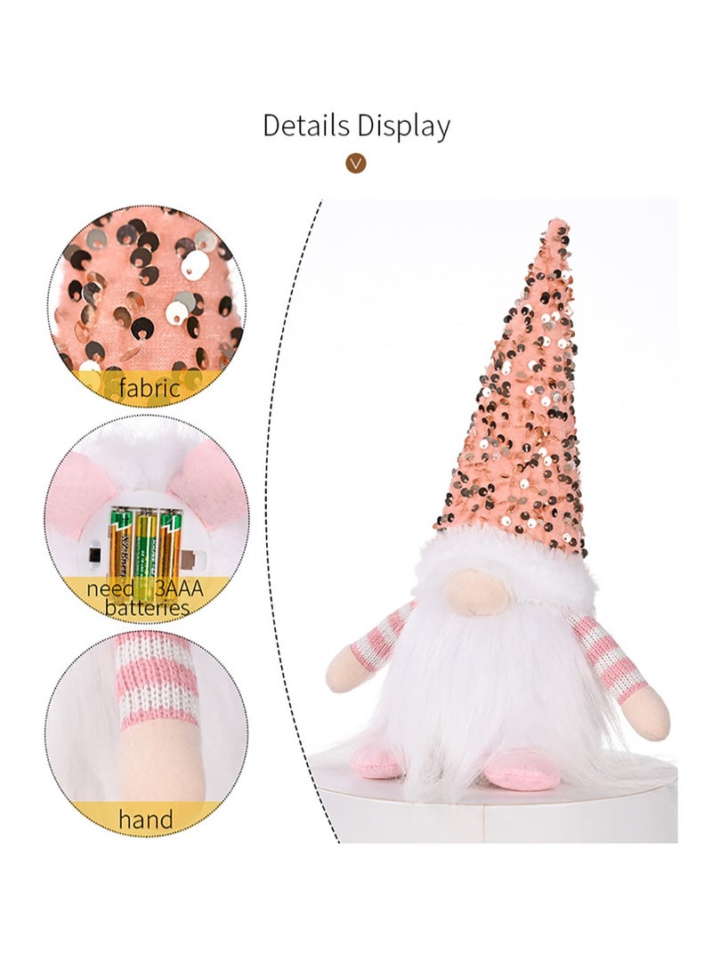 3 Piece LED Rudolph Doll Lamp Luminous Faceless Doll Ornament Christmas - Image 2