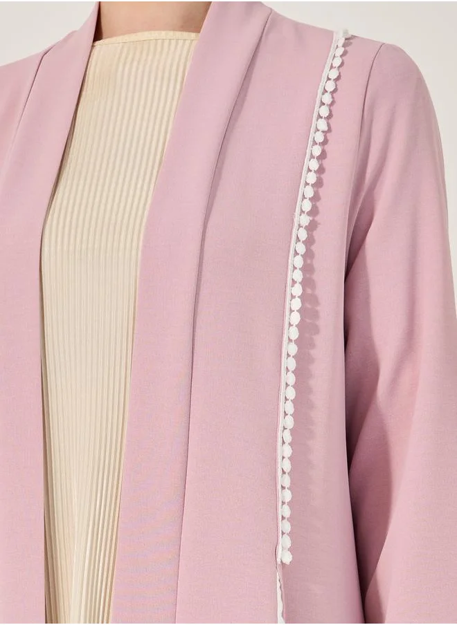 ستايلي Color Block Buttons Detail A-Line Abaya
