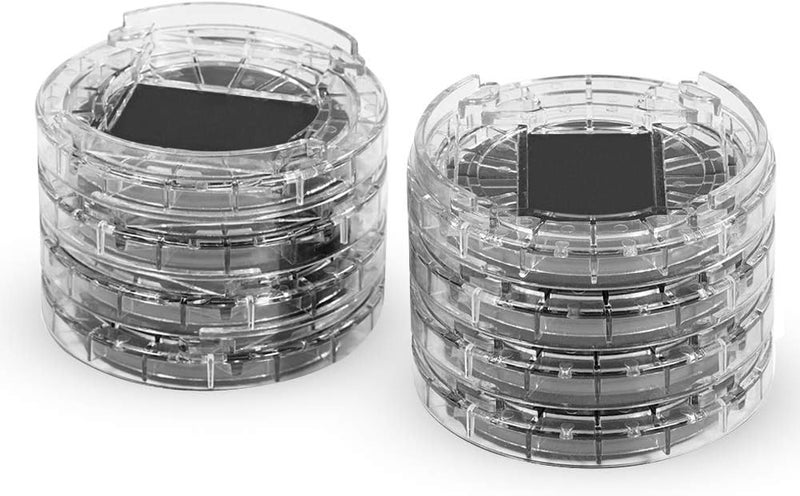 كلاراكو مجموعة من 8 رافعات سرير/أثاث قابلة للتعديل، رافعات شفافة شديدة التحمل، رافعات طاولة بلاستيكية متينة قابلة للتكديس، كتل رفع للأريكة والطاولة والمكتب والكرسي، لون أسود (شفاف) - Image 1