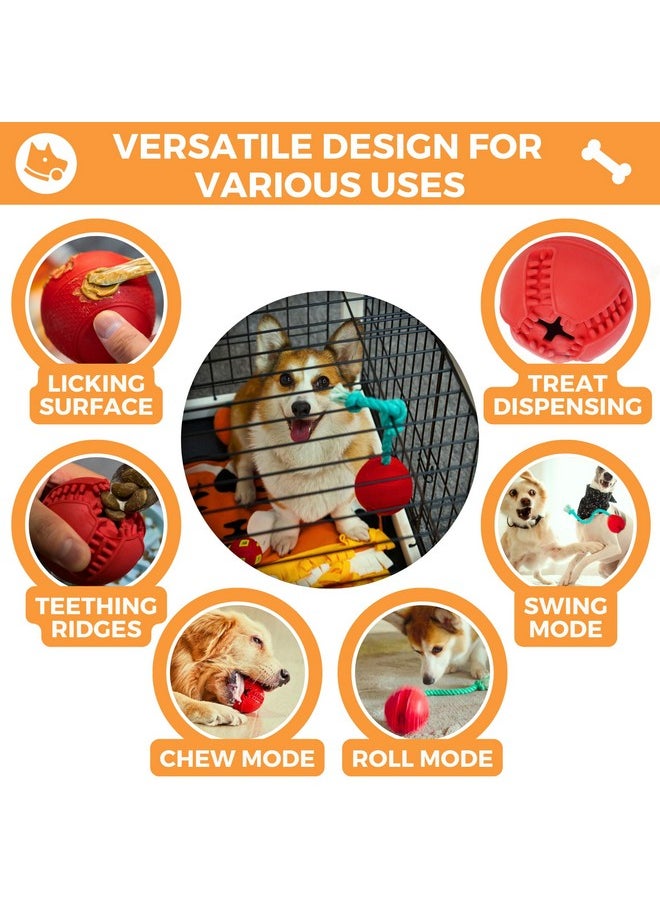 FOSSA Fossa 4-in-1 Crate Entertaing Puzzle Chew Toy for Dogs | Upgrade Crate Training Aids for Puppies | Food Treat Dispensing Dog Toys | Dog Teething Ball with Adjust Rope to Reduce Stress Anxiety  - Image 3