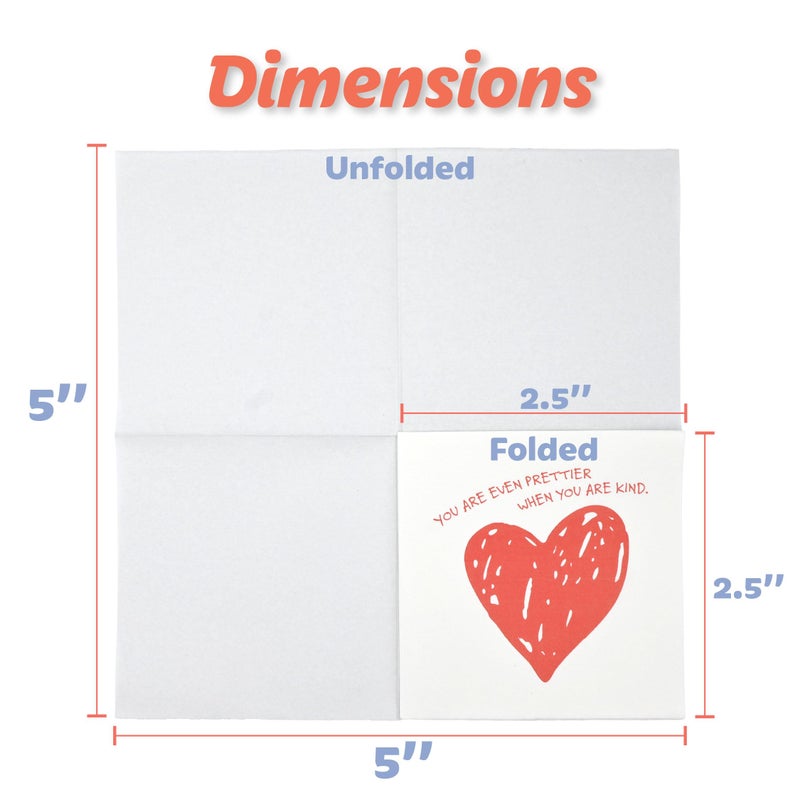 Chrome Cherry Tiny Truths Lunch Notes for Kids - 50 Motivational Affirmations for Emotional Intelligence on 3-Ply Highly Absorbent Paper Napkins for Lunch Boxes & School - Image 3