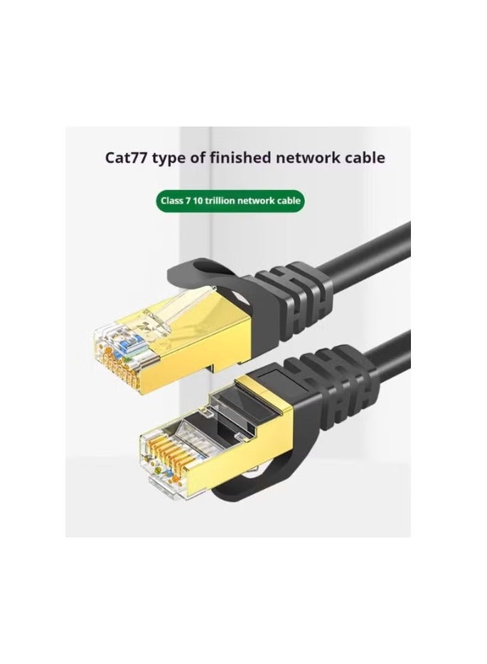 كابل إيثرنت Cat 7 بطول 2 متر، كابل شبكة محلية 10 جيجابت عالي السرعة، مع موصل مطلي بالذهب RJ45، وصلة إنترنت محمية بسرعة 10 جيجابت في الثانية 600 ميجاهرتز، يستخدم للمفاتيح وأجهزة التوجيه والمودم - Image 1