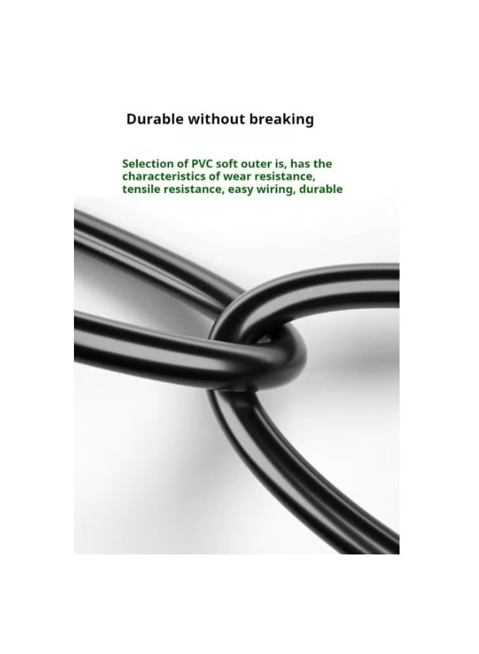 كابل إيثرنت Cat 7 بطول 2 متر، كابل شبكة محلية 10 جيجابت عالي السرعة، مع موصل مطلي بالذهب RJ45، وصلة إنترنت محمية بسرعة 10 جيجابت في الثانية 600 ميجاهرتز، يستخدم للمفاتيح وأجهزة التوجيه والمودم - Image 4