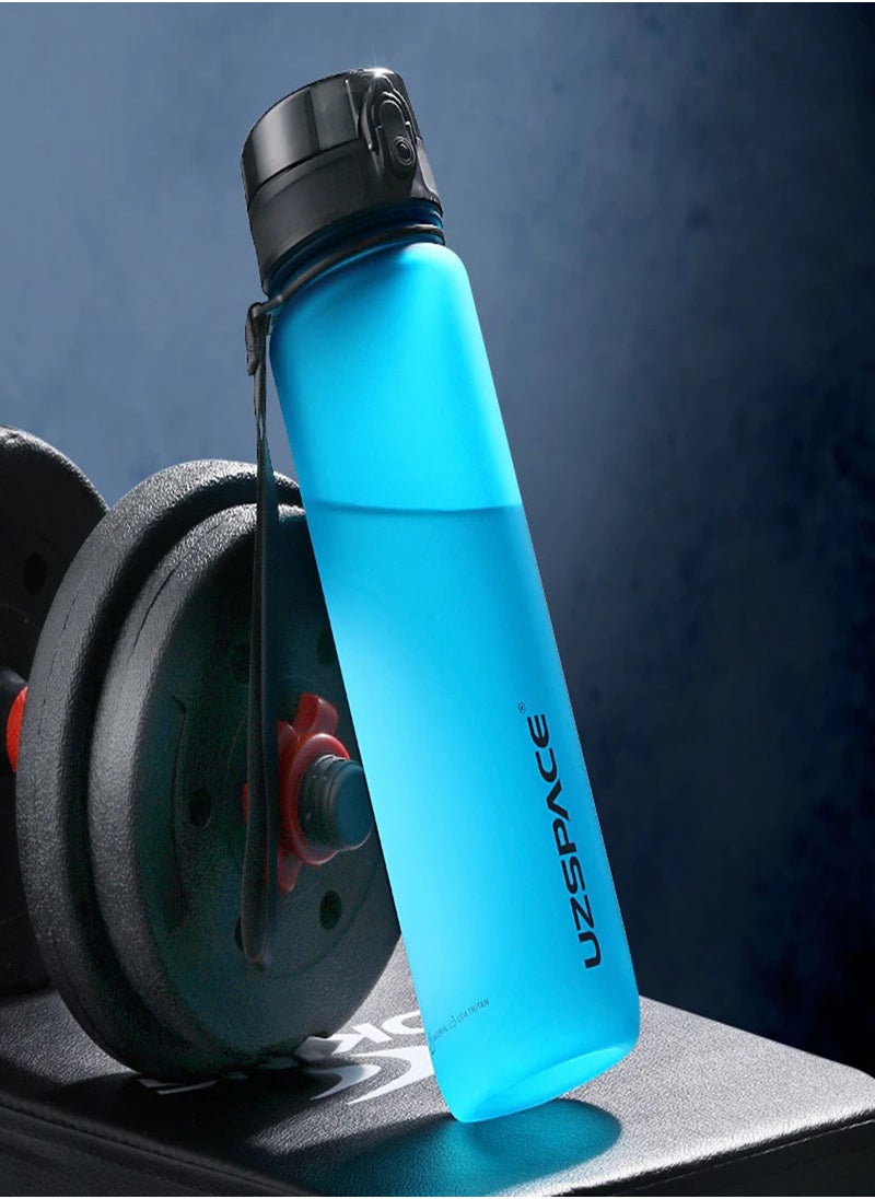 UZSPACE Sports Water Bottle Bpa Free Portable Leakproof Plastic Drinkaware Tour Gym Colorful Hi Grade Eco Friendly Direct Drinking Bottle  - Image 1