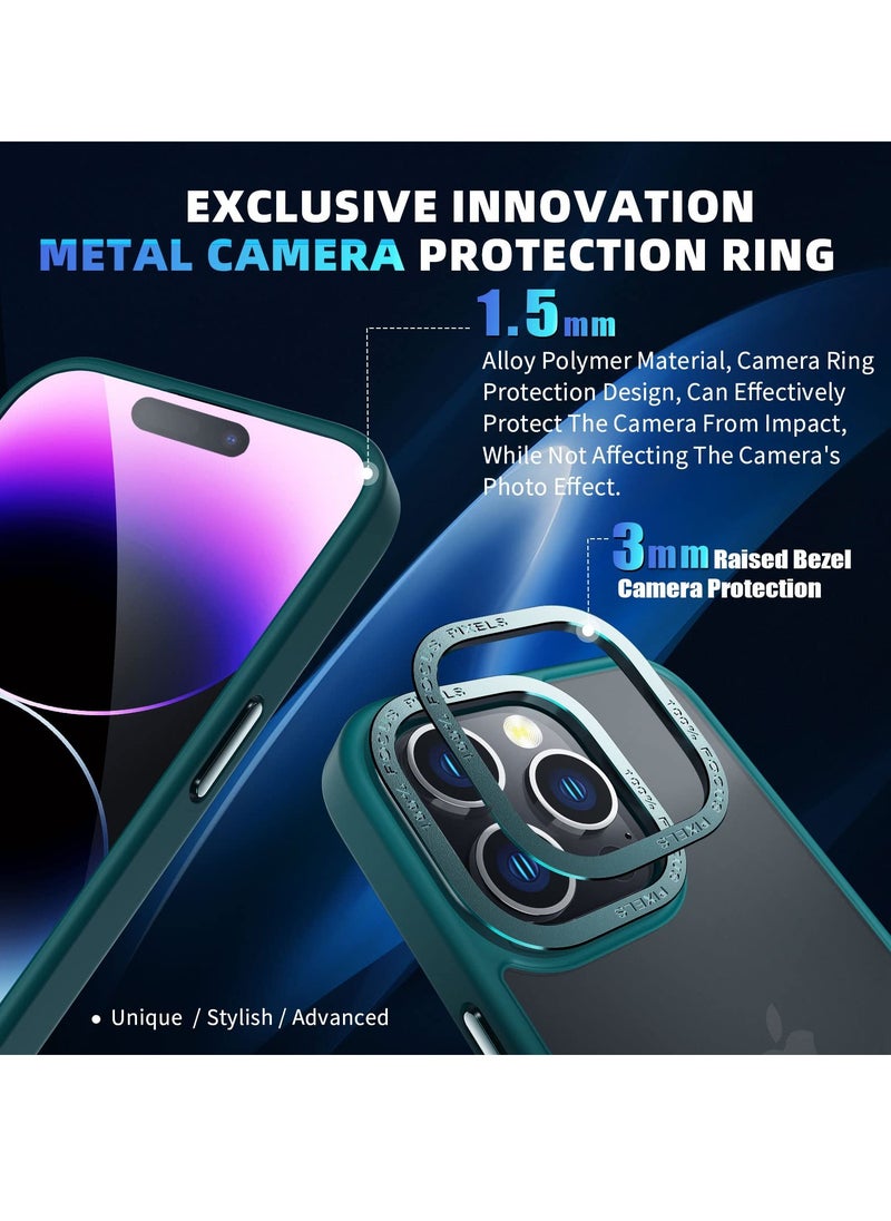 SYOSI - Designed for iPhone 14 Pro Max Case 6.7inch, Military Grade Drop Protection, Skin-Friendly PC Back, Advanced Camera Protection Ring, Anti-Scratch Anti-Fingerprint for iPhone 14 Pro Max (Green, 6.7 Inc - Image 1