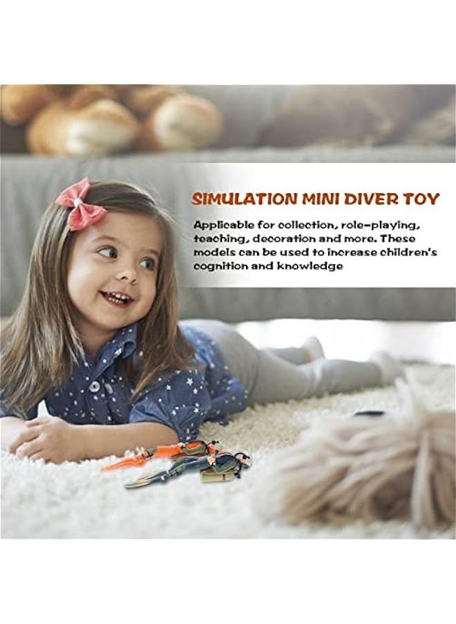 Generic - Diver with Hose Toy Squid Fish Tank Action Figure Divers: 2PCS Scale Model Sea Animals Scuba Diver Toy Swimmers Diver Figures - Image 1