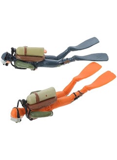 Diver with Hose Toy Squid Fish Tank Action Figure Divers: 2PCS Scale Model Sea Animals Scuba Diver Toy Swimmers Diver Figures