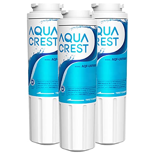 AquaCrest AQUA CREST UKF8001 Replacement for EveryDrop Filter 4, Whirlpool EDR4RXD1, 4396395, Maytag UKF8001P, UKF8001AXX-750, Puriclean II, 46-9006, Refrigerator Water Filter (Pack of 3) - Image 1