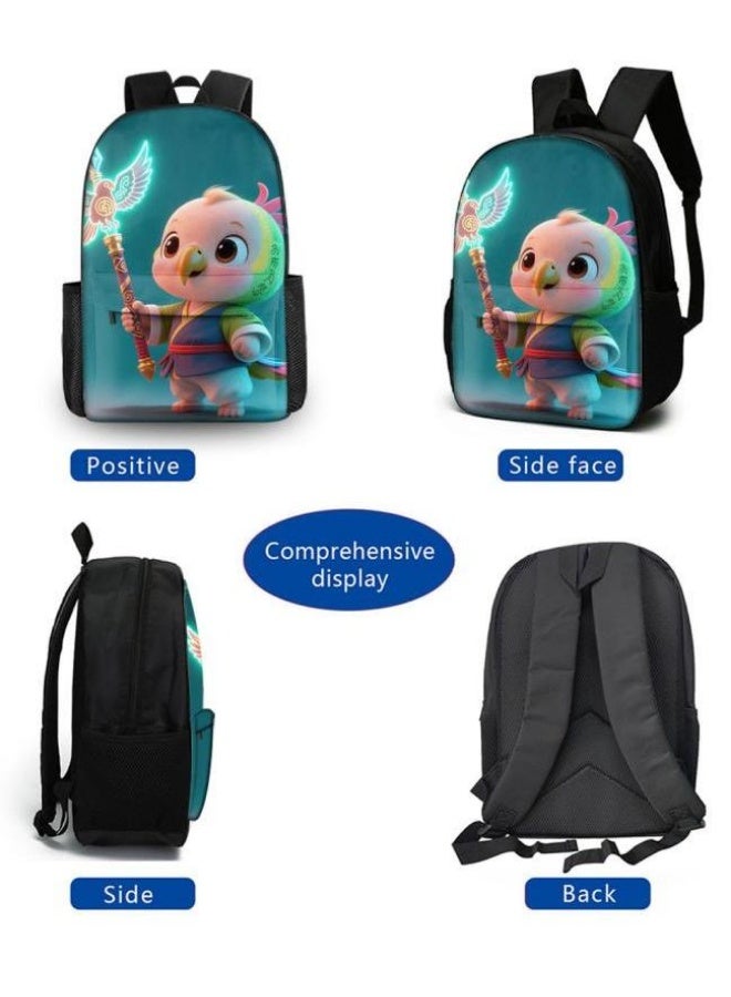 Bright Li Fire The hit is coming! Fun cartoon bag three-piece set, the fashion new favorite of students and teenagers (available for students, children, friends on outings, mountain climbing, schooling, etc.) - 46 - Image 3