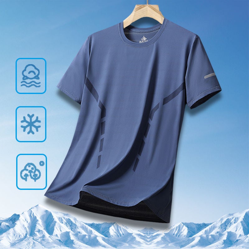 Men's Quick-Dry Ice Silk Short Sleeve T-Shirt - Image 4