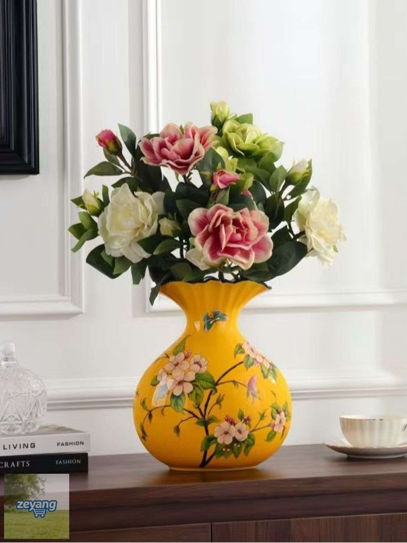 مزهرية سيراميك فاخرة 25 سم ديكور - Image 1