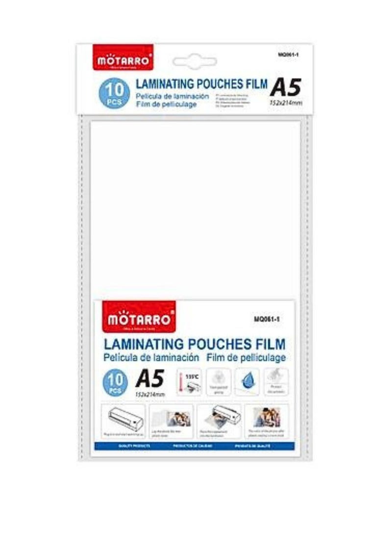 MOTARRO A5 Lamination Pouch Clear - Image 1