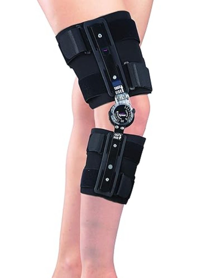 R.O.M. Knee Brace 22"/56CM – Adjustable Range of Motion Knee Support with Multi-Point Fixation for Stabilization and Pain Relief - Image 1