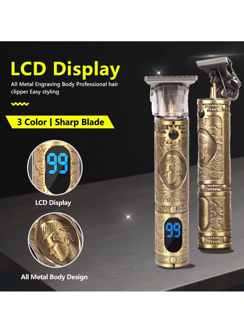 MARK STORE Hair Clipper, Beard Trimmer/Shaver for Men/Women, Professional Cordless Hair Trimmer T-trimmer Outliner Grooming Baldheaded Shaver with 1200mAh Battery and 120/180 Mins Working Time Gifts for Men/Women - Image 3