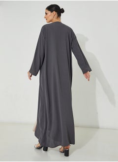Rosette Abaya Color Block Abaya Design  - Image 2