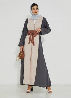 Rosette Abaya Color Block Abaya Design  - Image 1