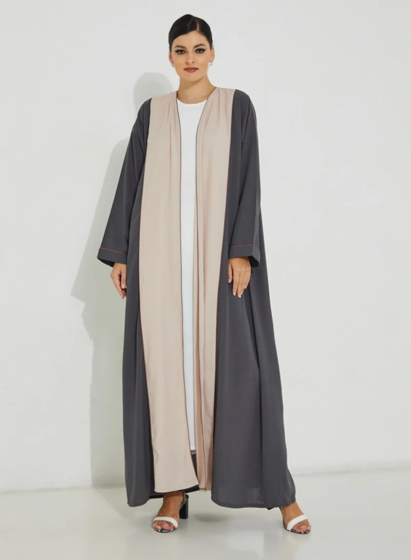 Rosette Abaya Color Block Abaya Design