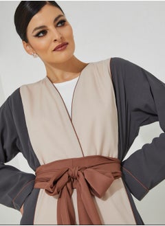 Rosette Abaya Color Block Abaya Design  - Image 3
