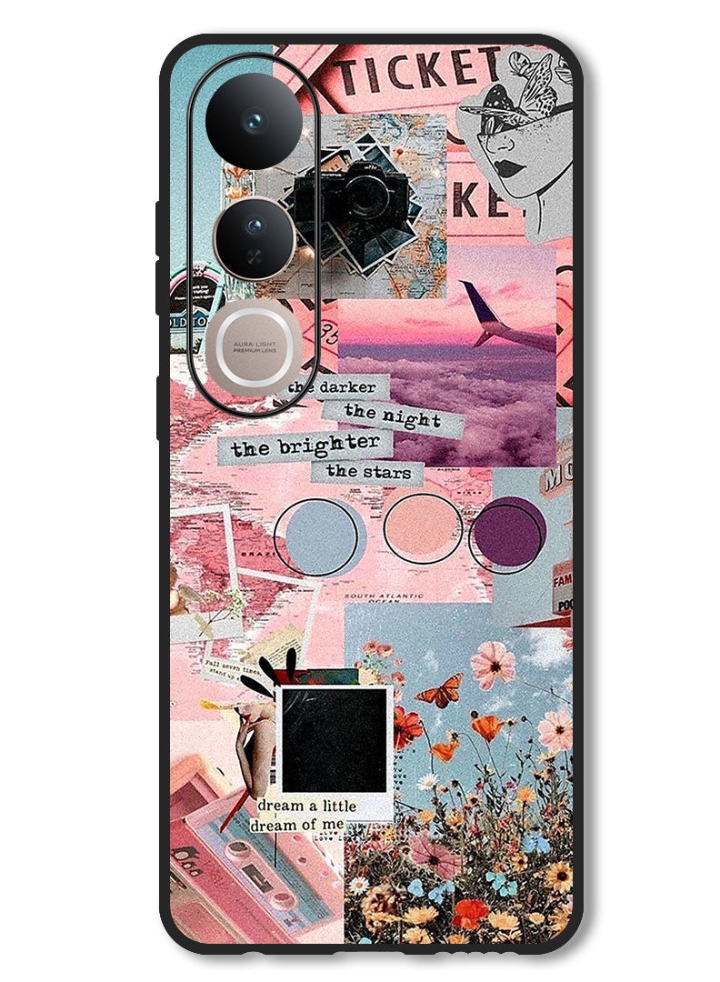 Theodor Case Compatible with Vivo V50 Lite Protection Shockproof Bumper Cover The Darker The Night - Image 1