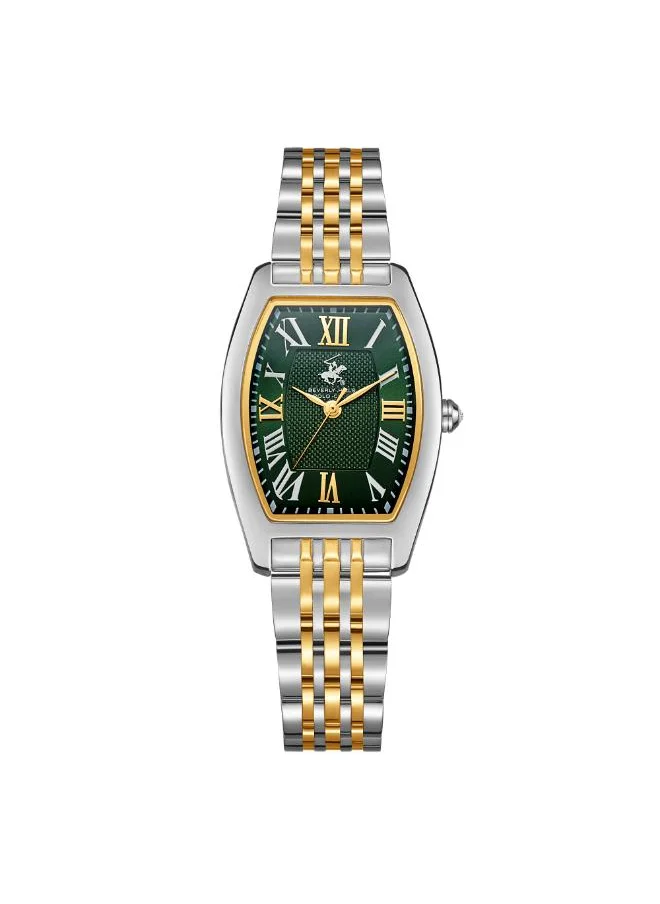 BEVERLY HILLS POLO CLUB BEVERLY HILLS POLO CLUB BP3716X.270 Women's Analog Display Watch & Metal Strap Silver/Gold
