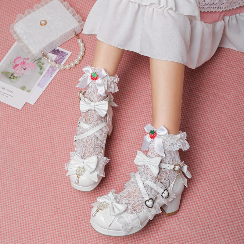 Children'S High Heels 7-15 Years Old 2023 Spring & Fall New Lolita Shoes Students Versatile Flats Large Size Women'S Shoes - Image 4