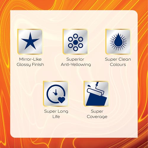 Dulux Supergloss 5 in 1 | Super-Premium Enamel Paint for Wood and Metal surfaces | Rich, Deep, and long lasting shine, Mirror like finish | Crack Resistant paint film, 4 Litres, Yellow - Image 2