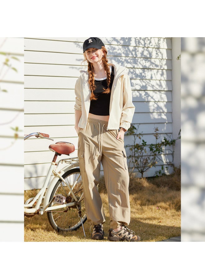 Hooded Drawstring Lock Design Casual Wear】spring 2025 Fashion Outdoor Long Sleeve Non-stretch Women's Jacket - Image 4